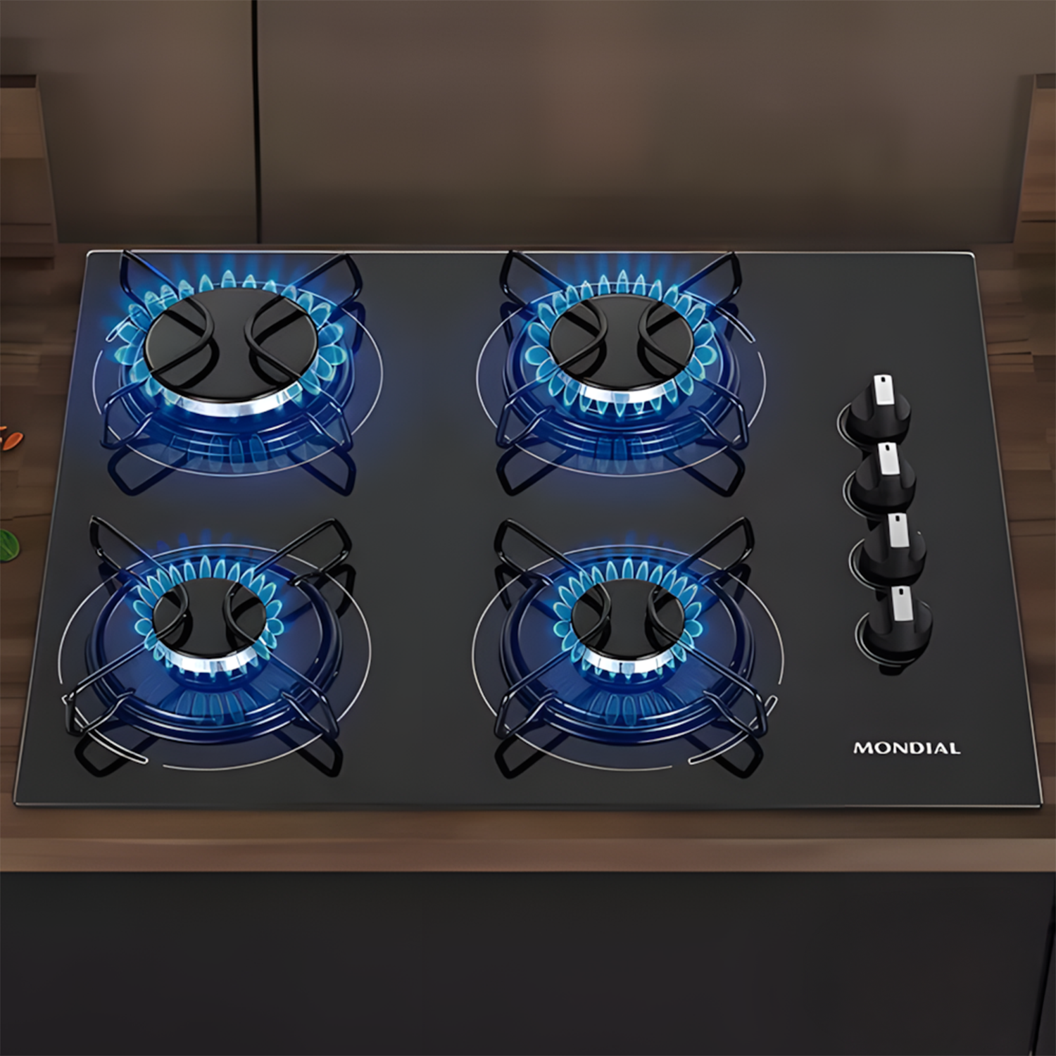 Fogão Cooktop a Gás Mondial CTG-01 Preto e Inoxidável 127V/220V Fogão Cooktop a Gás Mondial CTG-01 Preto e Inoxidável 127V/220V